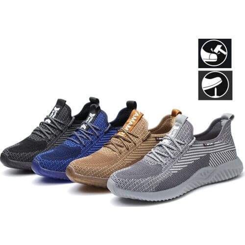 Work Safety Shoes Men Ankle Boots Shoe Man Work Summer Breathable Lightweight Boots Oil Resistant Sneakers Freeshipping 2021