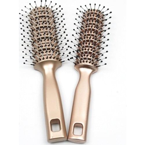 9-Rows Detangling Hair Styling Brush Detangle Hairbrush Scalp Massager Salon Hairdressing Straight Curly Wet Hair Comb