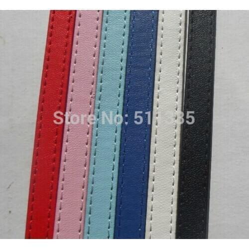 50pcs/lot 10mm wide 1m length PU Leather belt , No Buckle fit for 10mm diy slide charms letters