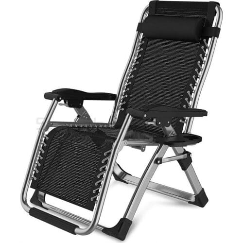 Folding recliner lunch break bed back chair lazy household multifunctional portable installation free