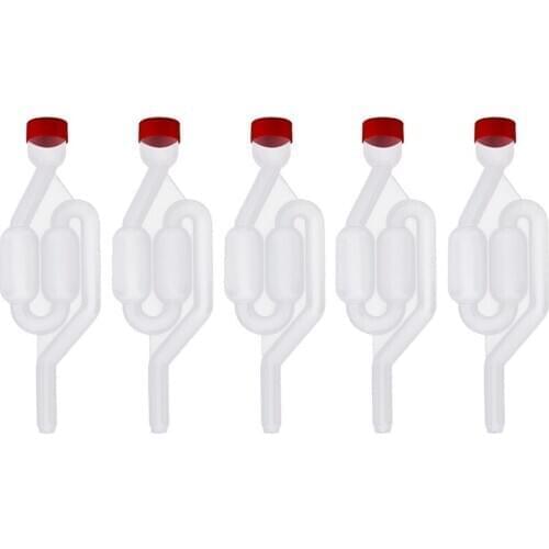 Wine Seal Exhaust Valve Straw Home Brew Wine Fermentation Airlock Sealed Plastic Air Lock Check Water Sealed Valves Eco Friendly