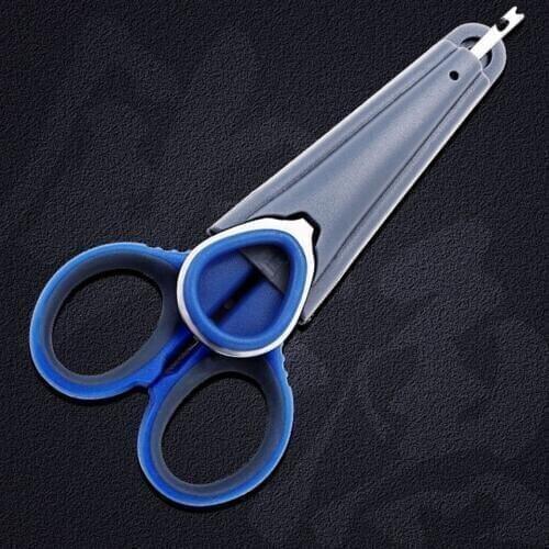 WALK FISH 1 Set Fishing Scissors&Storage Case Braid Line Lure Cutter Mini Fish Use Scissors Multifunction Portable Fishing Tools