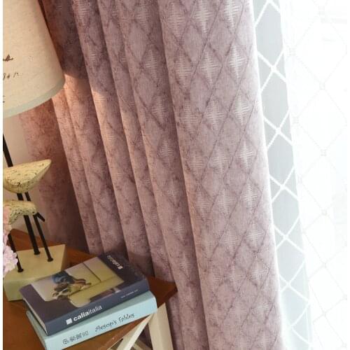 Custom Chenille Shading Fabrics Living Room Bedroom Curtains Finished Atmospheric Modern Simple Chinese European Style Curtains