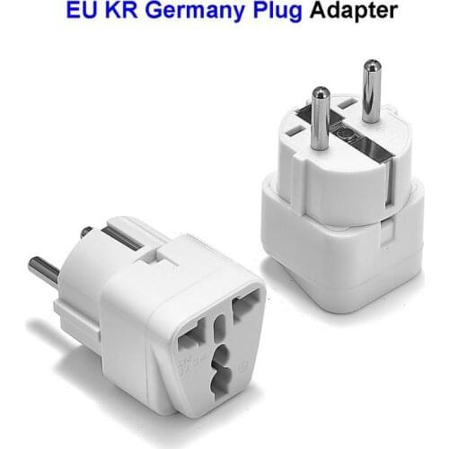 High Quality Universal EU KR Power Plug Adapter AU UK Israel Brazil Swiss US To EU European Travel Adapter Electric Plug Socket