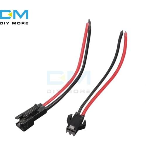 10Pairs 20PCS Long JST SM Male to Female 15cm 2Pins Plug Plastic Wire Connector Metal for LED light