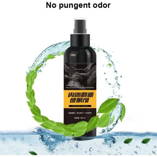 100ml Car Plastic Parts Retreading Agent Car Leather Interior Seat Household Sofa Cleaning Polish Locking Cleaning Care Solution