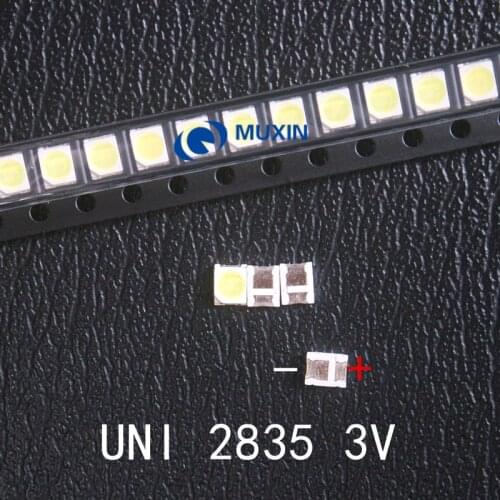 100pcs/LOT UNI LED Backlight High Power LED 1W 3V 1210 3528 2835 Cool white LCD Backlight for TV TV Application MSL-628KSW