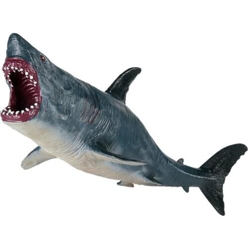 13 Inch Shark Toy Prehistoria Animal Vivid Megalodon Science Toy Miniature Figurine Collection Window Display Kids Children Toy