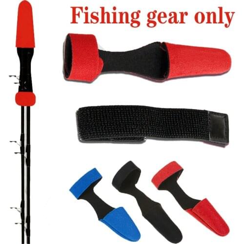 2 pieces/set fishing rod belt protector reel accessories fishing rod glove + strap tie rope combo platform