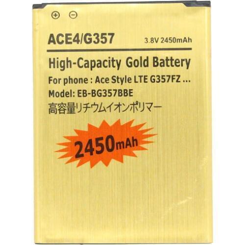 2450mAh EB-BG357BBE Gold Replacement Battery For Samsung Galaxy ACE 4 SM-G357 G357 SM-G357FZ G357F + Tracking Code