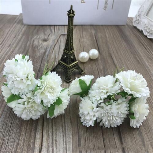 6pcs/bunch Hot Multicolor Silk Noble Daisy Artificial Flower Wedding Party Home Decoration Plants Decor DIY Flower