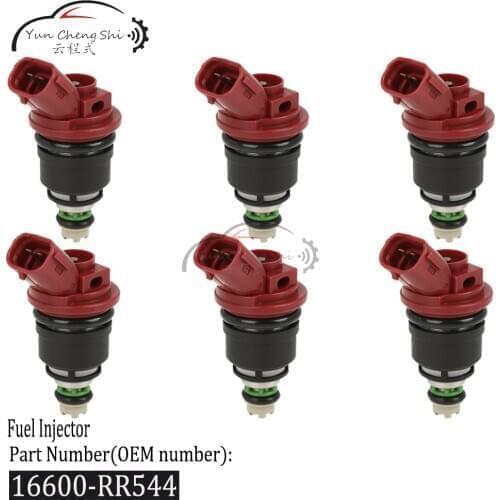 6pcs fuel injector 16600-RR544 16600RR544 for nissan replace for Nismo Silvia skyline SR20 S13 S14 S15