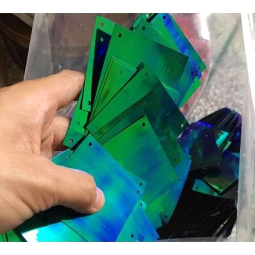 A1 Sewing supplies 5 * 5cm four hole peacock green Sequin stage decoration supplies creative wedding Sequin Bead Wedding