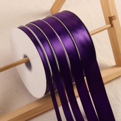 Regal Purple Color 100 Yards/Roll Polyester Ribbon Satin Ribbon Wedding Christmas Decoration Cake Gift Box Wrap DIY Accessories