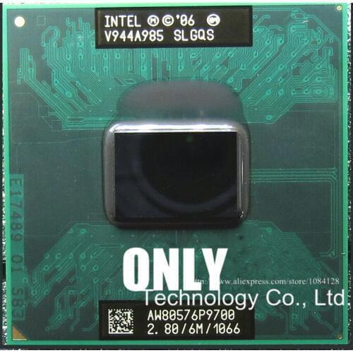Free shipping cpu laptop Core 2 Duo P9700 CPU 6M Cache/2.8GHz/1066/Dual-Core Laptop processor for PM45 GM45