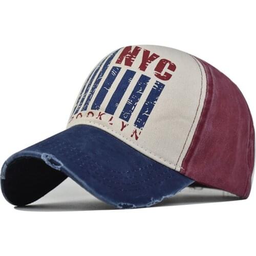 Wholesale Spring Summer Unisex Baseball Caps For Men Letter Cap Retro Casual wash Cotton Casquette Streetwear Snapback Hat Bone