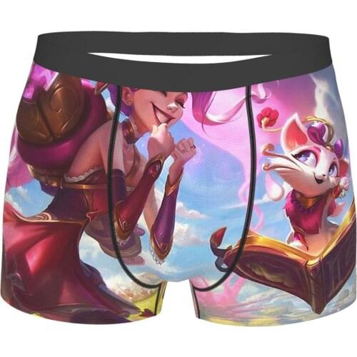 Heartseeker Jinx And Yuumi League of Legends LOL MOBA Games Underpants Breathbale Panties Male Underwear Ventilate
