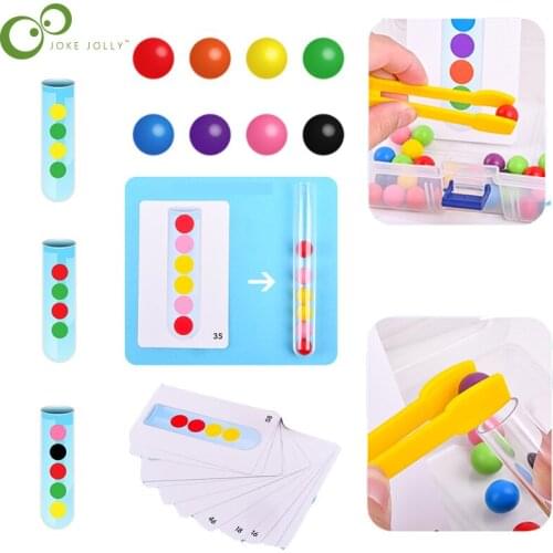 Clip Beads Color Cognitive Teaching Aid Kindergarten Science Experiment Parent-Child Games Early Education Educational Toys WYW