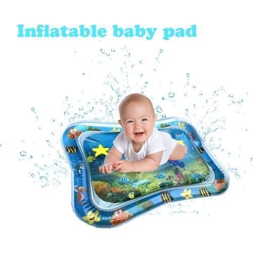 Baby Inflatable Water Play Mat Tummy Time Playmat Fun Activity Play Center