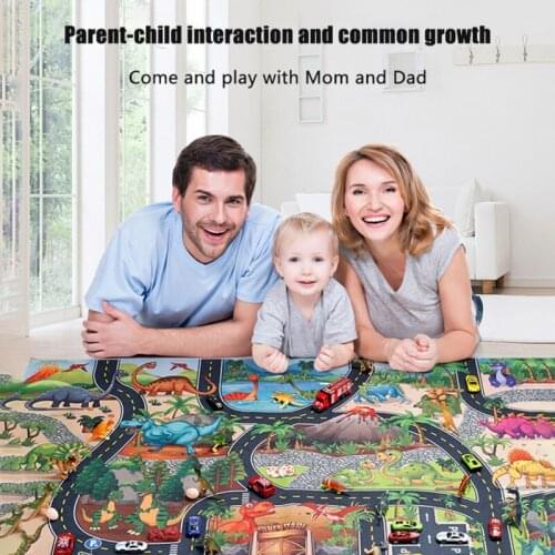 Dinosaur Park Theme Cartoon Game Childrens Rectangular Carpet Bedroom Home Bedside Cute Blanket Crawling Play Mat Gift