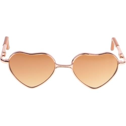 Hippy Style Heart Shaped Frame Sunglasses For 12" Blythe Gradient Colored Lens