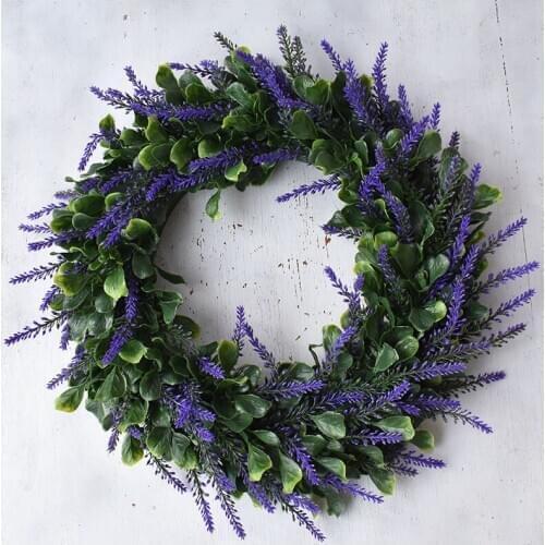 Artifical Wreath lavender Floral Wreath Door Flowers Wall Art Decor Wedding Home Decoration Spring Fall Wreath Everyday