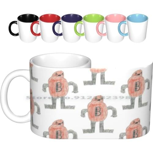 Bone Ceramic Mugs Coffee Cups Milk Tea Mug Fun Party Kids Art Kids Fashion Kid Fashion Superhero Hero Creative Trending Vintage