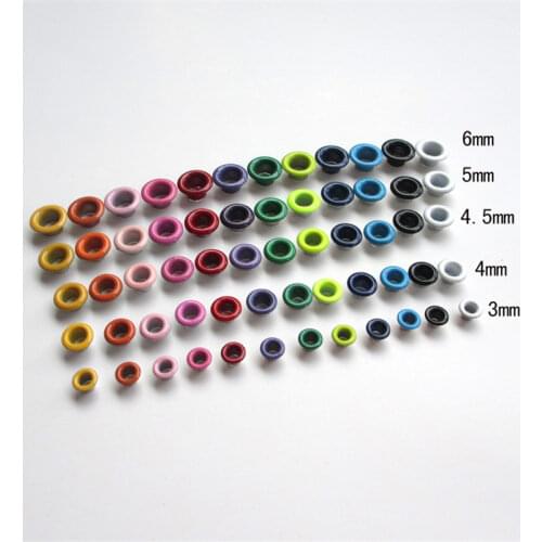4mm 100set Paint Coloured Grommets Eyelets and Washer for Banners Clothing & Accessories Corns buckle Scrapbook Leather Craft