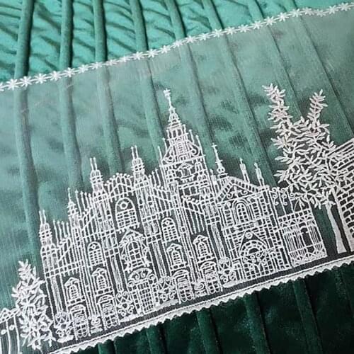 Lace Fabric Castle Embroidery Princess White For Wedding DIY Gift Boxes Package Clothing Handmade Material Decor Accessories