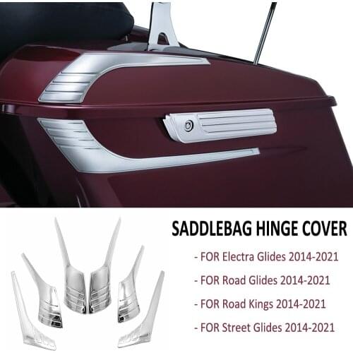 Tour-Pak Accents Trim Lid FOR HARLEY Road Kings Electra Street Glides 2014-2020 Motorcycle Tri-Line Saddlebag Hinge Cover 2018