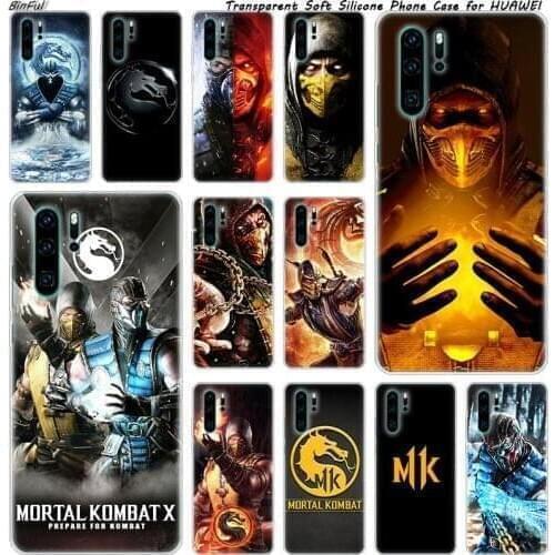 Mortal Kombat Soft Silicone Phone Case for Huawei P30 P20 Pro P10 P9 P8 Lite 2017 P Smart Z Plus 2019 NOVA 3 3i Fashion Cover