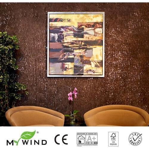 MYWIND Chocolate Brown Copper Gold Luxury 3D design home decor wall paper cork wallpaper