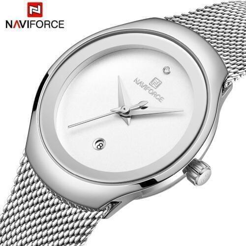 NAVIFORCE Women Watches Top Luxury Brand Lady Fashion Casual Simple Steel Mesh Strap Wristwatch Gift for Girls Relogio Feminino