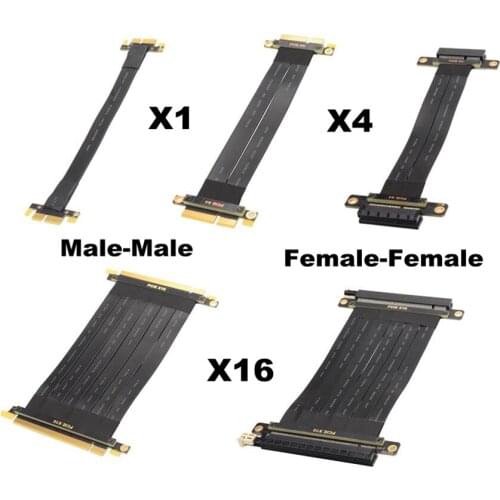 Newest PCI Express 3.0 X1 X4 X16 Riser Cable Gen3 Full Speed Shielding GPU Extender Riser Card PCIE 16X 4X 1X Jumpers Extension