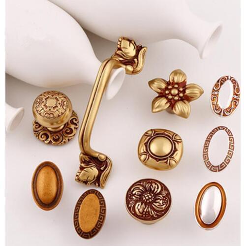 Single hole pure copper small handle European wine cabinet drawer handle American wardrobe cabinet door handle furniture hardwar