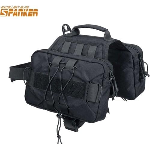 EXCELLENT ELITE SPANKER Tactical Dog Harness Training Molle Dog Backpack with 2 Capacious Side Pockets