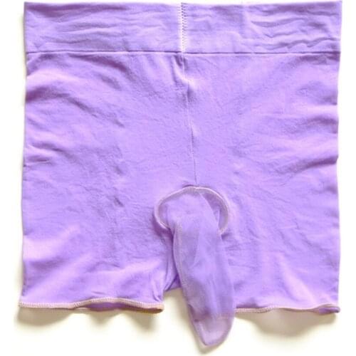 Cock Sleeve Men Boxer Sexy Novel Socks Material Man Transparent Underwear with Penis Sheath Erotic Male Panties