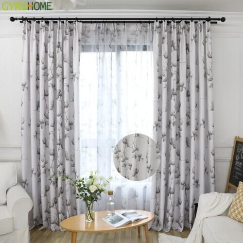 Pine Cones Printed Blackout Curtain for Children room Polyester High Quality Environmental Living Room Window Drapes