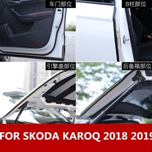 For SKODA KAROQ 2018 2019 Car Rubber Seal Sound Insulation Weatherstrip Edge Trim Noise Insulation Car Door Sealing Strip