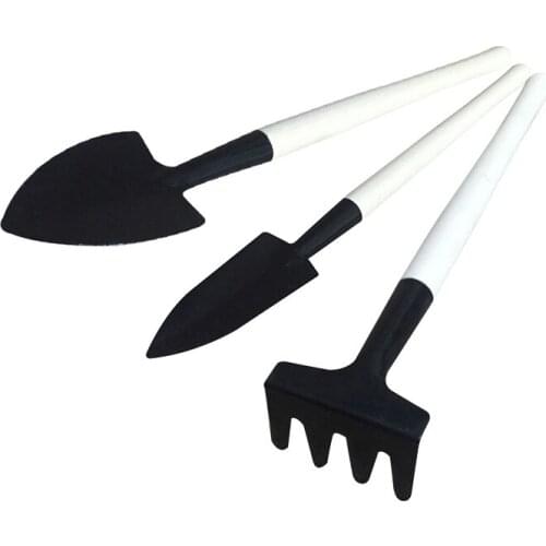 Mini Garden Shovel Rake With Wooden Handle Potted Plants Gardening Supplies Miniature Planting Tools Set Wooden Handle Spade