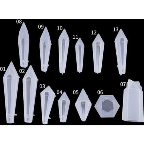 Resin Stone Pendulum Crystal Column Pendant Silicone UV Resin Mold Jewelry Tools