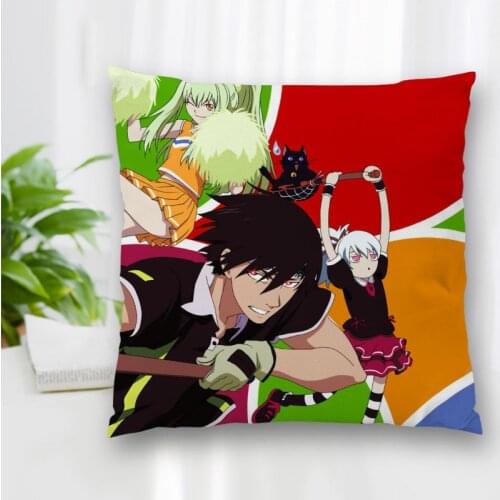 High Quality Custom Anime Darker Than Black Square Pillowcase Zippered Bedroom Home Pillow Cover Case 20X20cm 35X35cm 40x40cm