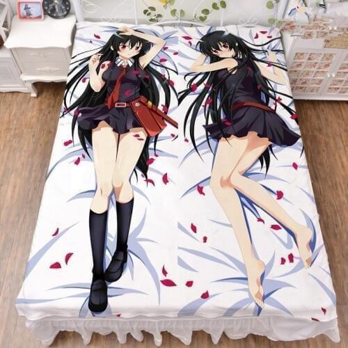 Japan Anime Akame ga KILL! characters Sexy girl Akame milk fiber bed sheet & flannel blanket summer quilt 150x200cm