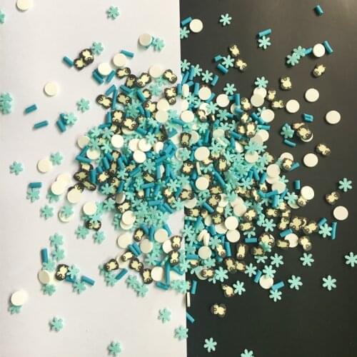 Winter Chrismas Snowflake Penguin Sequins Nails Art Polymer Clay Acessories DIY Scrapbook Shakes Card Making Color Collection