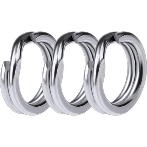 30pcs/packs Fishing Split Rings For Double Hooks Diy Fishing Tackles Repaired High Carbon Steel Fishing Connector Accessories
