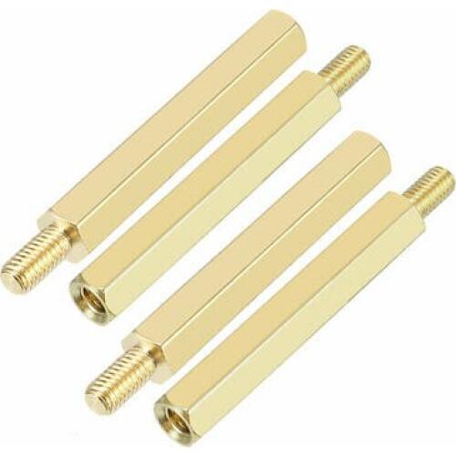 20pcs M3 32+6mm Female Male Thread Brass Hex Standoff Spacer Screws PCB Pillar