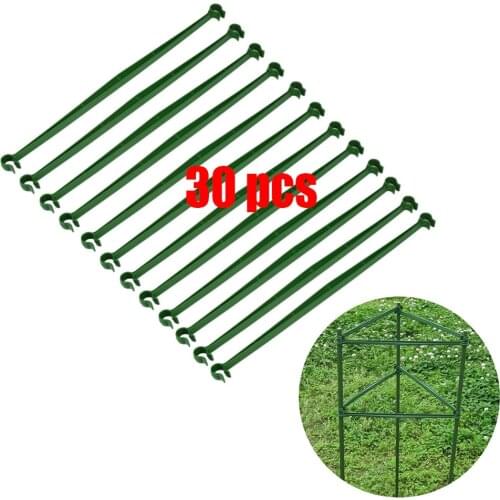 30pcs Plastic Gardening Plant Stakes Connecting Rods DIY Garden Bracket Accessories, Used To Fix and Build Plant Racks