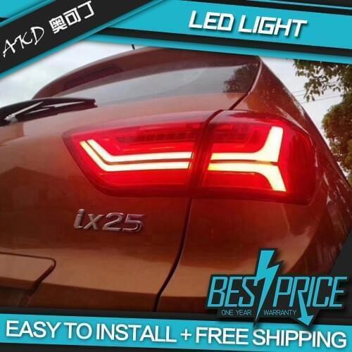 AKD tuning cars Tail lights For Hyundai ix25 Creta 15-16 Taillights LED DRL Running lights Fog lights angel eyes Rear parking