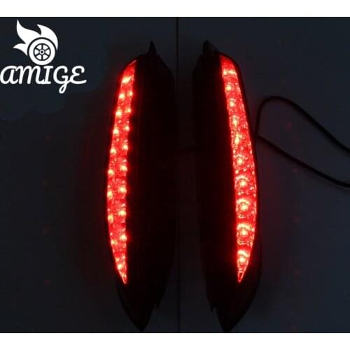 Amige 2PCS Car LED Rear Bumper Lamp Tail Light For Ford Everest 2016 2017 2018 2019 Auto Back Lights ABS Foglamps Brake Light