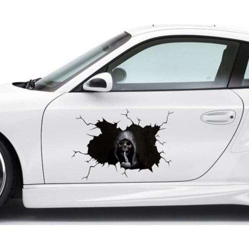Car Skull Decals Sticker FAKE TAXI Car Stick For Cars Bone Skeleton Window Bumper Truck SUV Home Door Wall Sticker Wholesale